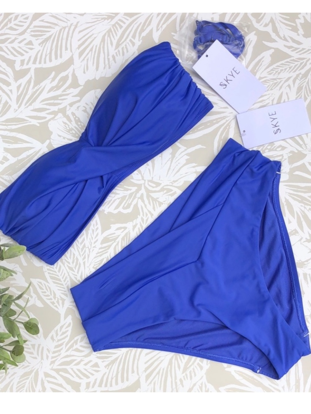 Skye Swimwear | Bikini Set With Bandeau Bikini Top in Royal Blue
